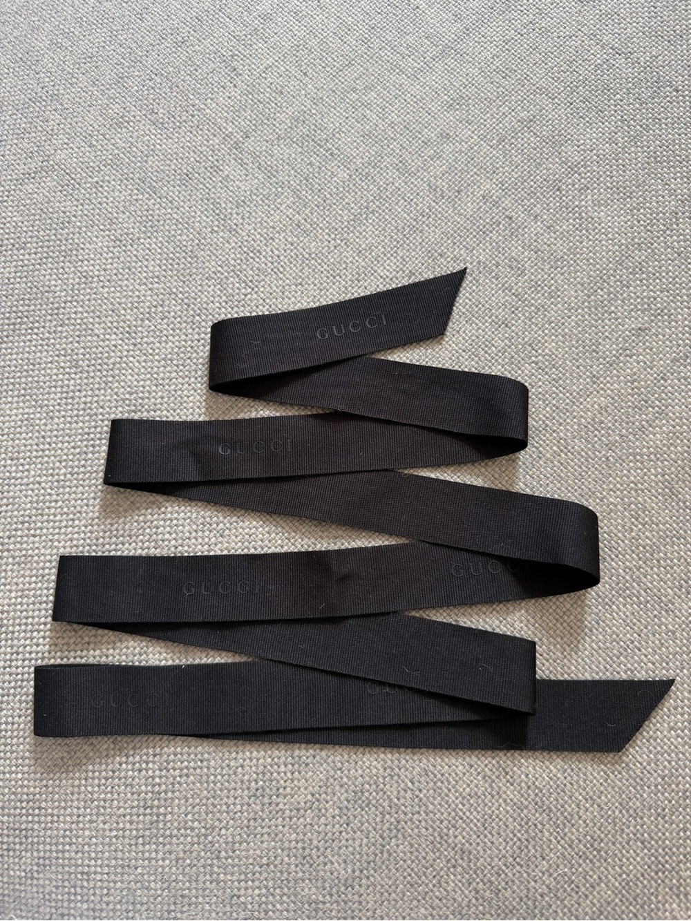 Gucci Black Branded Ribbon Accent